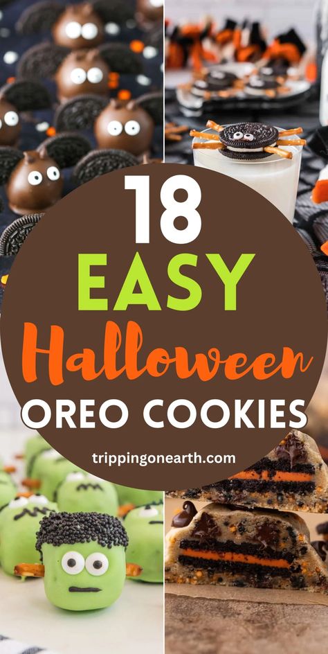 18 Halloween Oreo Cookies for the Ultimate Spooky Fest! - Tripping On Earth Halloween Desserts Kids, Halloween Cheesecake, Oreo Dirt Cake, Black Cat Cookies, Cookies And Cream Frosting, Homemade Oreos, Oreo Cookie Balls, Halloween Oreos, Postres Halloween