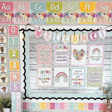 Ashley Stepp | Classroom Decor on Instagram: "Introducing 🌷Wildflower Dreams🌷Classroom Decor Collection! 

It’s officially here…and it‘s on SALE for $20 for the first 24 hours! 🎉

‼️Comment “LINK” and I’ll send you the link! 🫶🏼

Wildflower Dreams was inspired by my Spring bulletin board! This classroom decor bundle includes over 35 resources (with more coming in the next few days) and is over 4,000 pages! It is filled with all the decor and resources you need to make your classroom a home away from home! 🙌🏻

➡️Swipe to see just a few of the resources included in this bundle! 

⭐️ If you love a mixture of bright and pastel colors with some flower clipart, this bundle is perfect for you! 🩷

I hope you all have the best weekend! 🫶🏼
•
•
•
#teachersofinstagram #teachersofig #teachersf Flower Theme Classroom Decor, Pastel Bulletin Board Ideas, Flower Classroom Theme, Wildflower Classroom, Pastel Classroom Decor, Plants Classroom, Colorful Classroom, Spring Bulletin, Spring Bulletin Boards