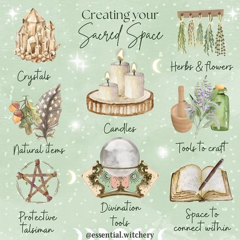 Creating a sacred space is so important. I truly believe that even if you aren't practicing magick, everyone should have a safe and sacred place.       Where are your sacred spaces? What are some elements you find necessary in order to make it sacred?      Let me know in the comments!      Repost by essential.witchery    #sacredspace #sacred #safespace #home #peace #comfort #magick #witch #justwitchythings #green #luck #goodluck #prosperity #photooftheday #blessedbe Pagan Altar Inspiration, Witch Altar Inspiration, Altar Ideas Sacred Space, Witchy Ideas, Altar Inspiration, Moon Altar, Altered Jars, Witch Altar, Altar Ideas