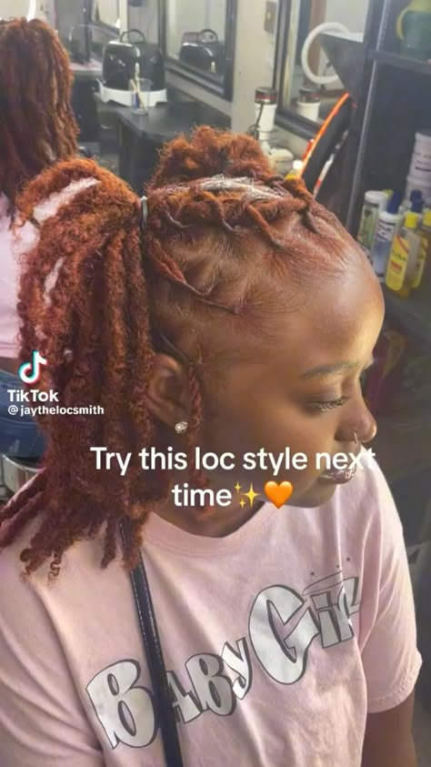 Locsssss Two Braids With Locs, Barrel Twist Half Up Half Down Locs, Different Loc Styles For Women, Pineapple Hairstyle Locs, Half Up Half Down Barrel Twist Locs, Dread Locks Hairstyles For Women, Women Dreads Black Hairstyles, 2 Barrel Twist Locs Women, Dreads Locks Hair Styles For Women