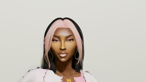 Realisitic sim cc folder + CAS. URBAN SIM. Download now on youtube - zionsims_ #blacksims BLACK SIM. BLACK GIRL MAKEUP. BLACK SIMS. SIM MAKEUP CC. SIM CLOTHES CC. SIM HAIR CC. SIM NOSE PEIRCING. Skunkstripe. Skunk stripe hair. Skunk Stripe Hair, Sims 4 Realistic, Nose Peircing, Black Sims, Stripe Hair, Skunk Hair, Skunk Stripe, Clothes Cc, Cc Folder