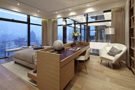 Luxury-chic urban penthouse with connection to nature Penthouse Design, Modern Penthouse, Modern Apartment Design, Interior Design Per La Casa, Hotel Suite, Shenzhen China, Mexican Decor, Divine Design, Design Del Prodotto