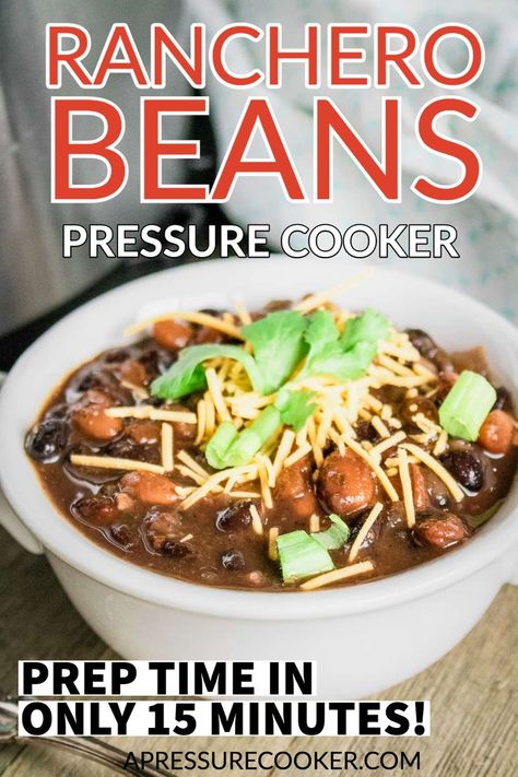 Ranchero Beans Recipe, Ranchero Beans, Instant Pot Beans Recipe, Beans Recipe Healthy, Best Pressure Cooker Recipes, Taco Side Dishes, Charro Beans, Pulses Recipes, Budget Dinner Recipes