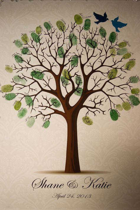 Anniversary Party Games, Tree Guest Book, Family Tree With Pictures, Guest Book Tree, Birthday Room Decorations, Wedding Tree Guest Book, Fingerprint Tree, Wedding Tree, 60 Wedding Anniversary