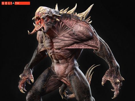 ArtStation - Evolve Goliath Fan art, Rafael Galang Evolve Goliath, Evolve Monster, Mroczny Elf, Creature Artwork, Kaiju Art, Alien Design, Giant Monsters, 다크 판타지, Alien Concept Art