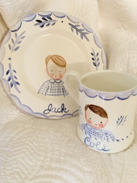 Children's Plate and Bowl Set, Personalized Plate Set, Custom Children's Cup and Plate - Etsy Plate And Bowl Set, Wedding Platters, Cup And Plate, Plates And Bowls Set, Birthday Plate, Personalized Plates, Painted Plates, Hand Painted Plates, Mug Set