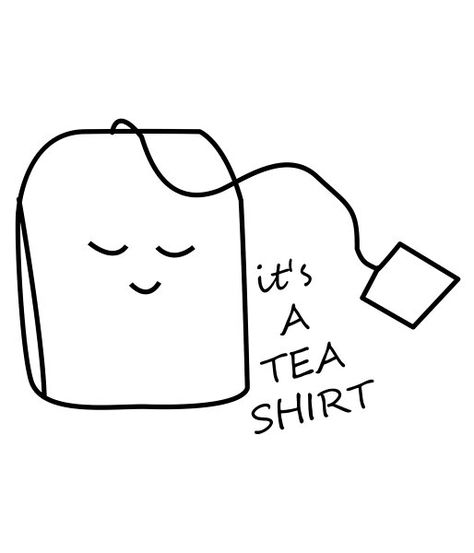 Easy Shirt Designs To Draw, T Shirt Print Ideas Free Printable, Tshirt Drawing Ideas, Drawing On Tshirt, Tea Bag Embroidery, Tshirt Print Ideas, Tea Shirt Design, Tea Shirt Embroidery, Drawing On Tea Bags