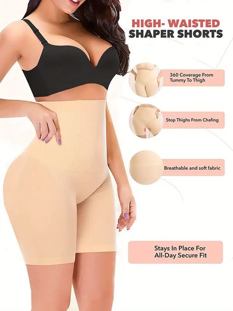 High Waist Shaping Shorts Tummy Control Compression Slimming - Temu Temu Wishlist, Dinner Party Outfits, Party Outfits, Shapewear, Dinner Party, Party Outfit, High Waist, Lingerie, High Waisted