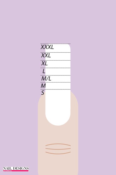 Nail Length Chart: How to Choose Ideal Length and Shape ★ Nail Sizes Shape Chart Short, Nail Sizes Chart Length, Nail Chart Length, Nail Forms Shape, Nail Length Chart, Nail Shape Chart, Nail Polish Art Designs, Nail Routine, Nails Shape