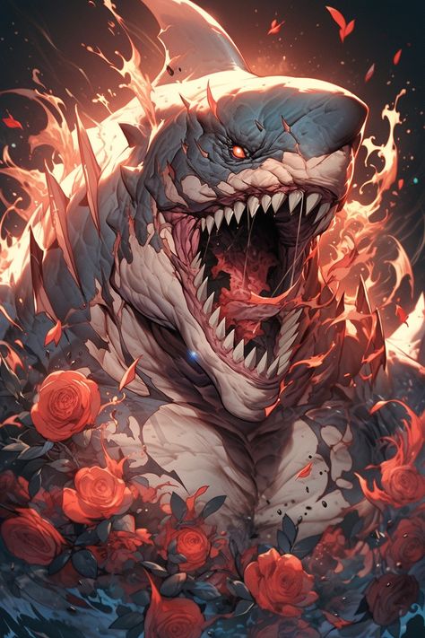 Humanoid Shark Art, Shark Warrior Character Art, Shark Character Design Concept Art, Megalodon Fantasy Art, Shark Warrior, Altered Beast, Shark Art, Cool Wallpapers For Phones, Monster Concept Art