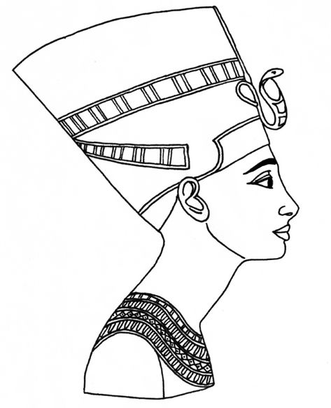 Queen Nefertiti Tattoo, Nefertiti Art, Tupac Tattoo, Nefertiti Tattoo, Egyptian Drawings, Horse Tattoo Design, African Tattoo, Egyptian Queen Nefertiti, Egyptian Design