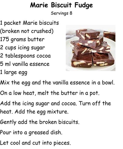 Marie Biscuit Fudge, Biscuit Fudge, Marie Biscuits, Broken Biscuits, Marie Biscuit, Amazing Food Hacks, Dessert Recipies, Biscuit Recipes, Green Eggs And Ham