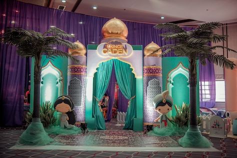 Prince Caden’s The Aladdin Themed Party – 1st Birthday Arabian Nights Birthday Party, Aladdin Classroom Theme, Aladdin Trunk Or Treat Ideas, Aladdin Backdrop, Aladdin Quinceanera Theme, Aladdin Theme Party, Aladdin Wedding, Aladdin Birthday Party, Aladdin Party