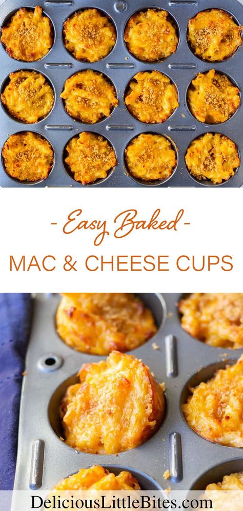 Mac And Cheese Bites Air Fryer, Baked Mac And Cheese Cups, Mac And Cheese Muffins, Supper Bowl, Mac N Cheese Bites, Cheese Bites Recipe, Mac And Cheese Cups, Cheese Cupcake, Cheese Cups