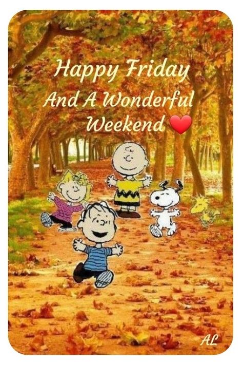 Snoopy Happy Friday, Happy Friday Snoopy, Happy Fall Friday, Friday Snoopy, Friday Morning Greetings, Snoopy Friday, Happy Friday Pictures, Happy Friday Morning, Fall Greetings