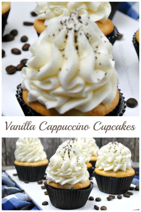 Vanilla Cappuccino Cupcakes for coffee lovers or even if you don't... #cupcake #dessert #sweet #recipe Cappuccino Cupcakes, Cupcakes For Easter, Vanilla Cappuccino, Bacon Cupcakes, Cupcakes Vanilla, Expensive Coffee, Coffee Cupcakes, Steamed Milk, Cup Of Espresso