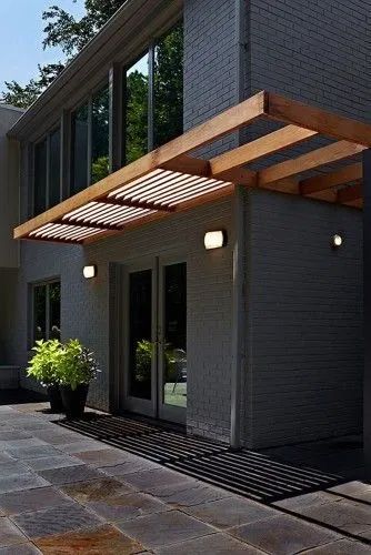 Painted Brick House, Modern Pergola, Pintura Exterior, Have Inspiration, House With Porch, Pergola Plans, Pergola Patio, Design Exterior, Painted Brick