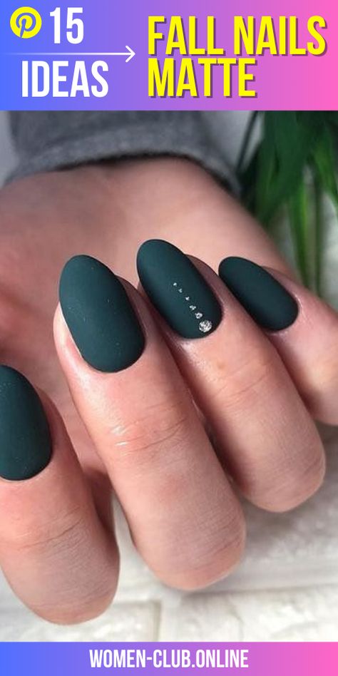 Green Matte Nails Design, Fall Nails Matte, Matte Gel Nails, Matte Green Nails, Purple Chrome Nails, Matte Nail Colors, Matted Nails, Nail 2023, Nail Polish Shades