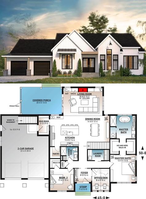 1 Story Farmhouse Exterior, 1 Story Exterior Home Design, 1 Story Modern House Exterior, 1 Story Farmhouse Plans Bloxburg, Modern Farmhouse 1 Story, Single Story Exterior Design, Farmhouse Exterior Single Story, Modern Farmhouse Layout Floor Plans, Modern Farmhouse House Plans One Story