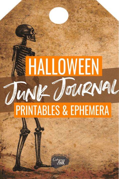 Halloween Junk Journal Printables and Ephemera - ready to make a Halloween junk journal this year? Here's where to find junk journal printables and ephemera to help you make it happen!  #junkjournal #halloween #journal #craft #mixedmedia Paper Patterns Design, Junk Journal Printables, Halloween Junk Journal, Bookbinding Tutorial, Halloween Printables Free, Halloween Images, Vintage Junk Journal, Scrapbook Printables, Handmade Journals