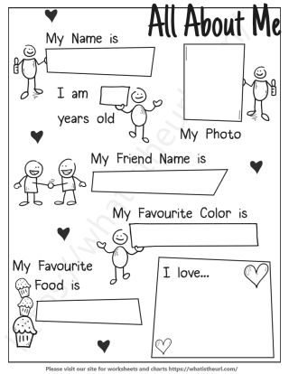 About Me English Worksheet, English Projects For Kids, All About Me Ideas, About Me Worksheet, Ingles Kids, Me Worksheet, All About Me Poster, All About Me Printable, All About Me Worksheet