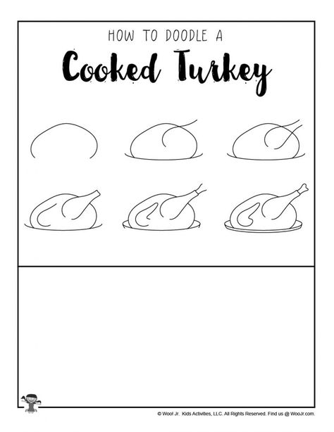 Cute Simple Thanksgiving Drawings, Thanksgiving Drawings Ideas, Thanksgiving Doodles Easy Step By Step, Thanksgiving Easy Drawing, How To Draw Thanksgiving Things, Turkey Doodle Easy, Thanksgiving Drawings Doodles, How To Draw A Turkey, Thanksgiving Doodles Easy