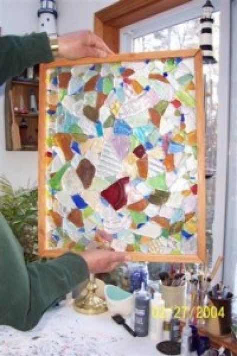 Seaglass Ideas, Princess Penelope, Sea Glass Window, Interior Ikea, Sea Glass Mosaic, Seaglass Art, Beach Glass Crafts, Island Crafts, Glass Window Art