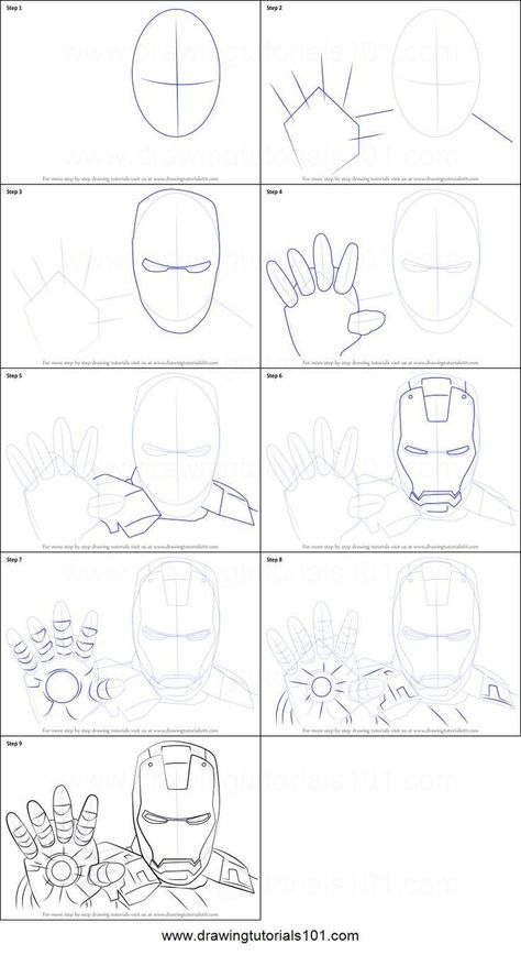 How To Draw Iron Man Step By Step, Cute Marvel Drawings Easy, Iron Man Drawing Easy, Draw Iron Man, Sketches Cartoon, Iron Man Face, Iron Man Drawing, Face Printable, Marvel Art Drawings