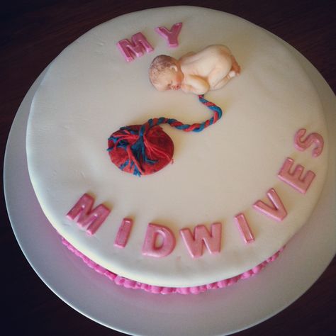 Cake for opening of my midwives for my midwife. Midwife Graduation Party, Midwife Cake Ideas, Midwifery Cake, Midwife Cake, Medical Cake, Thank You Cake, Doctor Cake, Graduation Party Cake, 70th Birthday Cake