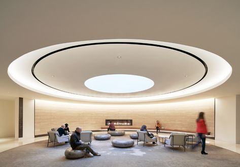 Gallery of Two Union Square Lobby / NBBJ - 8 Lobby Interior Design, Architectural Lighting Design, Ceiling Detail, Lobby Interior, Union Square, Grand Staircase, Wall Installation, False Ceiling, Light Architecture