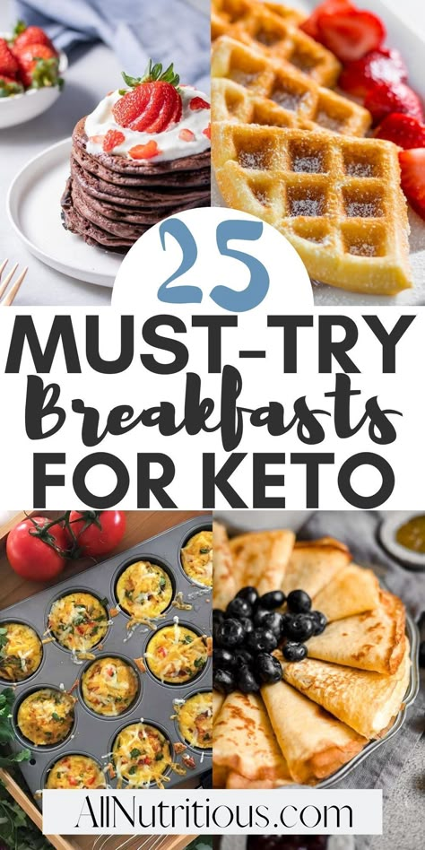 These must-know keto breakfast recipes are essential to start the day while following a ketogenic meal plan. Having a healthy low carb breakfast doesn't have to be complicated when you make these simple and delicious keto breakfasts. #Keto #Breakfast Keto Breakfast Muffins, Healthy Low Carb Breakfast, Keto Muffin Recipe, Best Keto Breakfast, Quick Keto Breakfast, Keto Muffins, Muffins Breakfast, Keto Breakfasts, Desayuno Keto