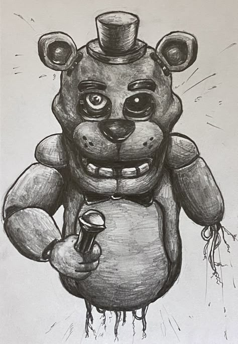 Fnaf Drawing Ideas, Fnaf Sketches, Drawing Fnaf, Drawings To Trace, Fnaf Coloring Pages, Horror Drawing, Scary Drawings, Cool Drawing Ideas, Colored Pencil Drawing Ideas