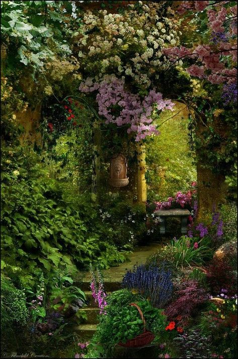 Romantic Backyard, Budget Garden, Flower Garden Design, The Secret Garden, Garden Landscape Design, Lush Garden, Garden Cottage, Country Gardening, Garden Gates