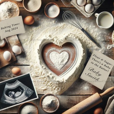 Sonogram Announcement, Baby Sonogram, Baking Theme, Baby Announcement Photoshoot, Kitchen Scene, Fun Baby Announcement, Cute Pregnancy Announcement, Baby Announcement Pictures