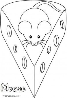 Printable the mouse and cheese coloring pages - Printable Coloring Pages For Kids Cheese Drawing, Mouse And Cheese, Colouring Pics, Free Kids Coloring Pages, Mouse Drawing, Mouse Crafts, Dog Coloring Page, Cartoon Coloring Pages, Print Out