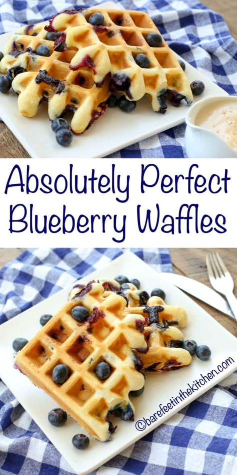 Chaffles Recipes, Waffle Sauce, Blueberry Waffles Recipe, Mini Waffle Recipe, Berry Waffles, Easy Waffle Recipe, Blueberry Waffles, Waffle Iron Recipes, Waffle Maker Recipes