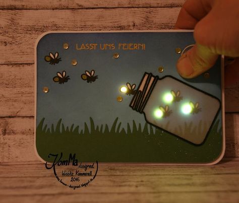 18 best images about LED Karten on Pinterest | Fireflies, Lawn ... Firefly Party, Paper Circuit, Led Card, Paper Circuits, Mason Jar Cards, Paper Smooches, Stampin Up Catalog, Love Stamps, Card Making Inspiration