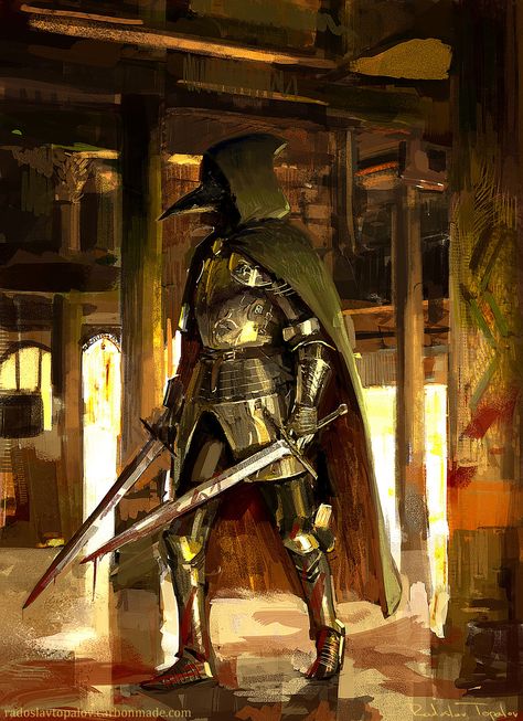 ArtStation - Plague Knight, Radoslav Topalov Plague Knight, Plate Armor, Plague Doctor, Wow Art, Fantasy Armor, Fantasy Inspiration, Fantasy Games, Medieval Fantasy, Fantasy Artwork