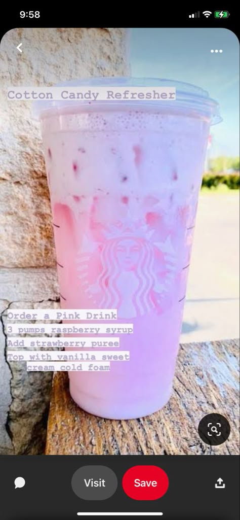 Preppy Starbucks Drinks, Preppy Starbucks, Starbucks Halloween Drinks, Starbucks Pink Drink Recipe, Pink Drink Starbucks, Pink Drink Recipes, Best Starbucks Drinks, Starbucks Drink Menu, Strawberries And Whipped Cream