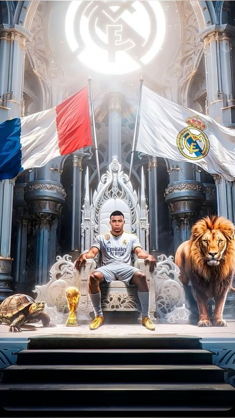 Hip Hop Art Wallpaper, Kylian Mbappe Real Madrid, Mbappe Real Madrid, Sports Illustrations Art, Liverpool Fc Logo, Real Madrid Pictures, Iphone Red Wallpaper, Real Madrid Photos, Real Madrid Logo