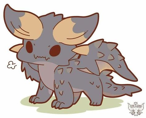 Monster Hunter Nergigante Art, Chibi Monster Hunter, Monster Hunter Pfp, Monster Hunter Drawing, Derpy Dragon, Palisman Ideas, Fatalis Monster Hunter, Chibi Monster, Monster Hunter World Wallpaper