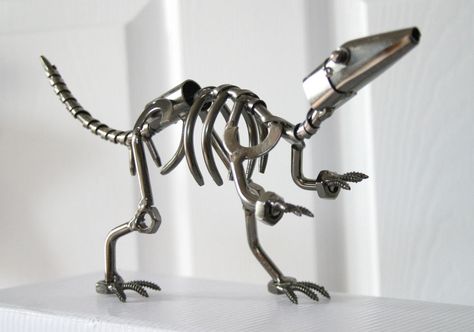 Pete (for Ryan) Fossil Bones, Welding Art Projects, Metal Sculptures, Arte Robot, Metal Tree Wall Art, Metal Welding, Dinosaur Bones, Sculpture Metal, Art Animals