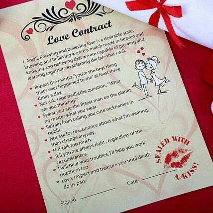 Love Agreement Contract, Love Contract, Marriage Contract, Letters To Boyfriend, Propose Day, Best Valentine Gift, Online Florist, Cards For Boyfriend, Flowers Gifts