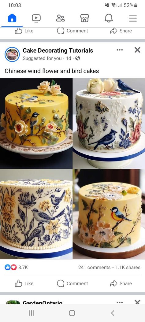 Bird Theme Cake, Bird Cake, Bird Cakes, Bird Theme, Cake Decorating Tutorials, Kitchen Witch, Bird Garden, Bird Lovers, Themed Cakes