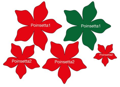 Poinsettia Template, Wave Stencil, Poinsettia Decor, Christmas Cutouts, Flower Cut Out, Paper Rosettes, Christmas Crafts To Make, Poinsettia Flower, Christmas Flowers