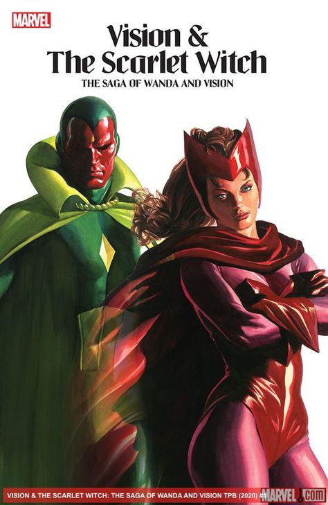 Vision & The Scarlet Witch: The Saga Of Wanda And Vision (Trade Paperback) Vision Scarlet Witch, Marvel Vision, The Scarlet Witch, Marvel Characters Art, Scarlet Witch Marvel, Alex Ross, Scarlett Witch, Marvel Comic Universe, Wanda And Vision