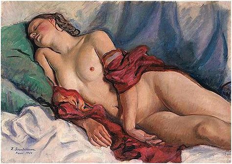 Sleeping nude with ared shawl.1930 Zinaida Serebriakova, Figurative Kunst, Red Shawl, Female Art Painting, 캐릭터 드로잉, Paul Cezanne, Arte Inspo, Oil Painting Reproductions, Russian Art