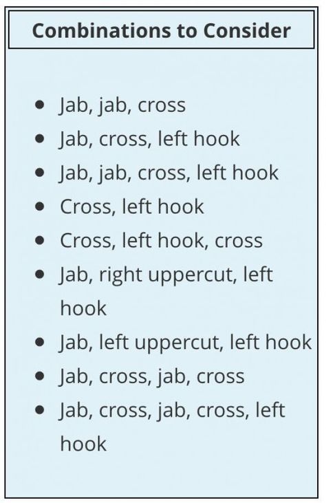 Boxing Combinations #boxing #boxing #gear Boxing Punch Combinations, Types Of Punches Boxing, Boxing Combinations Workouts, Muay Thai Combos Training, Kick Boxing Workout With Bag, Kick Boxing Training, Boxing Combos For Fitness, Sparring Combos, Boxing Combos Patterns