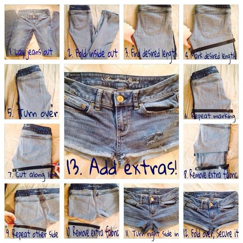 Jeans to shorts tutorial! How To Make Shorts Out Of Jeans, Making Shorts From Jeans, How To Cut Off Jeans Into Shorts, How To Cut Pants Into Shorts, How To Turn Jeans Into Shorts, How To Make Shorts From Jeans, How To Cut Jeans Into Shorts, Diy Shorts Out Of Jeans, Jeans Into Shorts