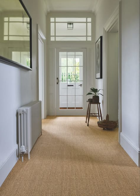 Sisal Entryway Rug, Sisal Rug Living Room, Office Carpet Design, Beach House Carpet, Upstairs Carpet, Crucial Trading, Sisal Flooring, House Carpet, Carpet Hallway